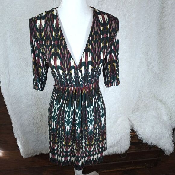 MASSEYS GREEN, WHITE, & PINK DRESS SZ.XL EUC - Picture 2 of 8